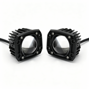 2PCS 9-30V Automotive DRL Light White and Yellow LED Fog Lens Spotlight