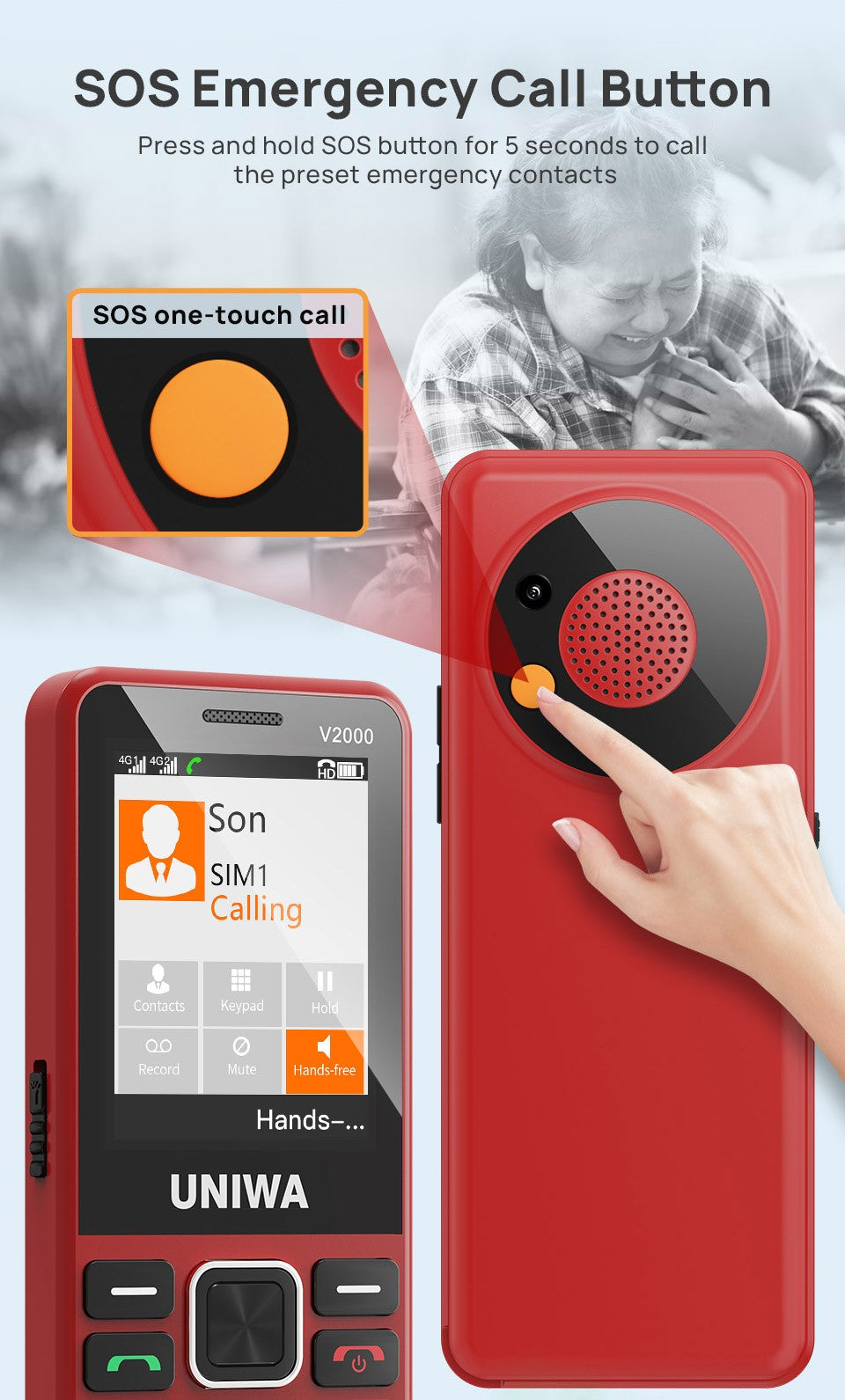 4G Big Button Mobile Phone for Seniors Elderly Unlocked