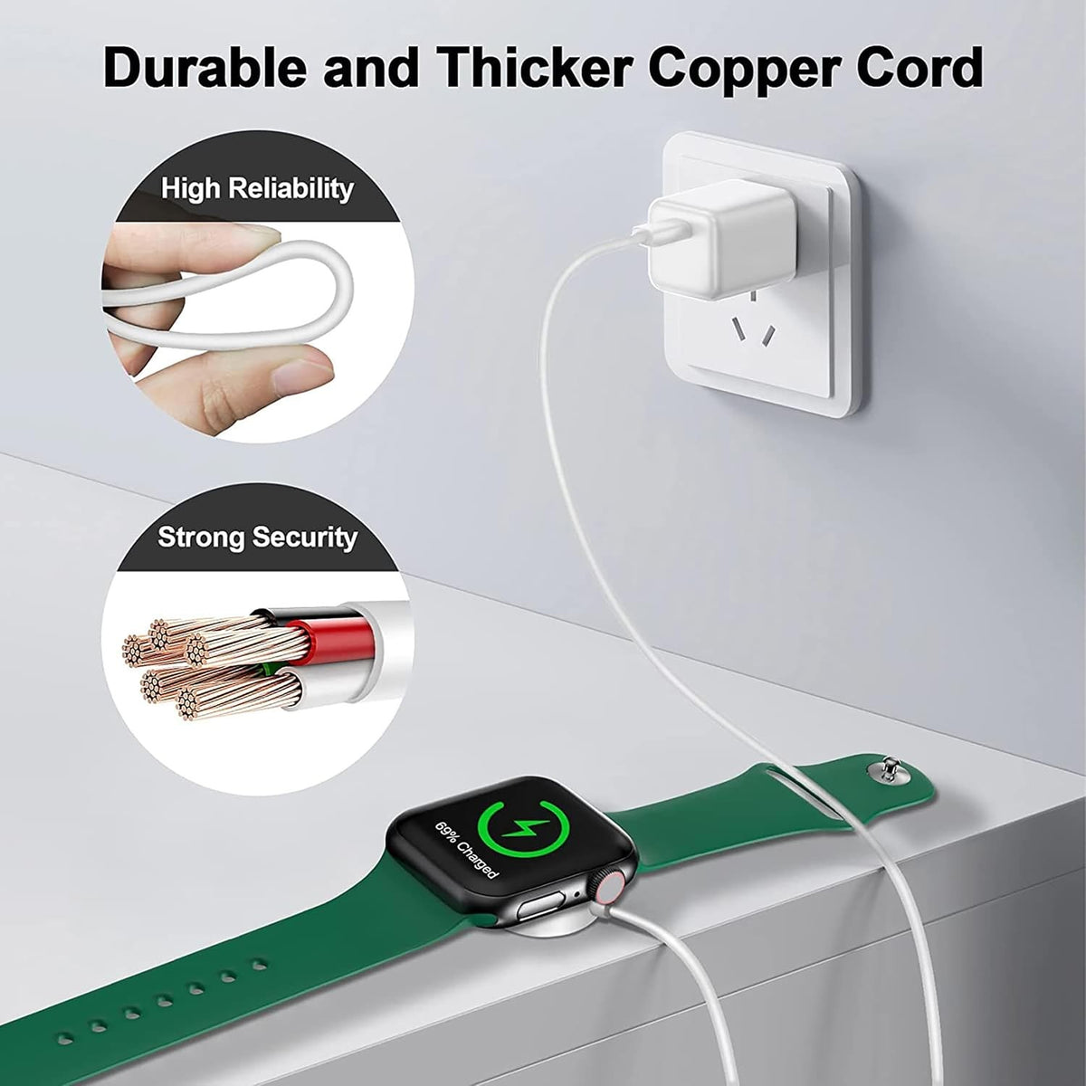 Magnetic USB Charging Cable for Apple Watch Fast Wireless Charger