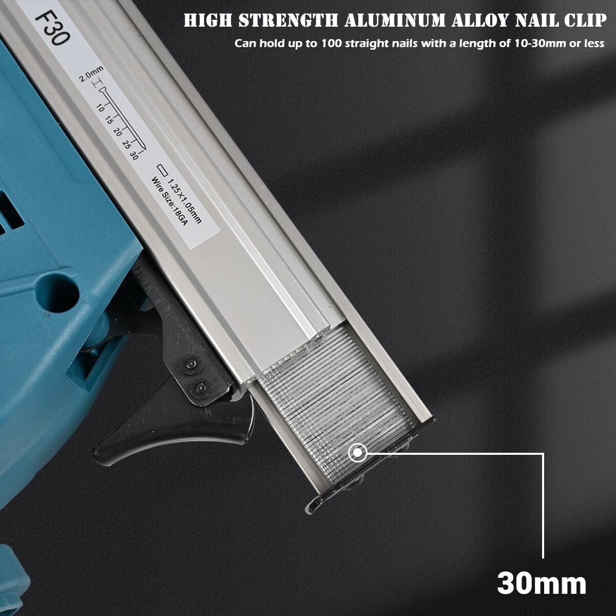 Cordless Brad Nailer Finish Nail Gun Fits Makita 18V (No Battery)