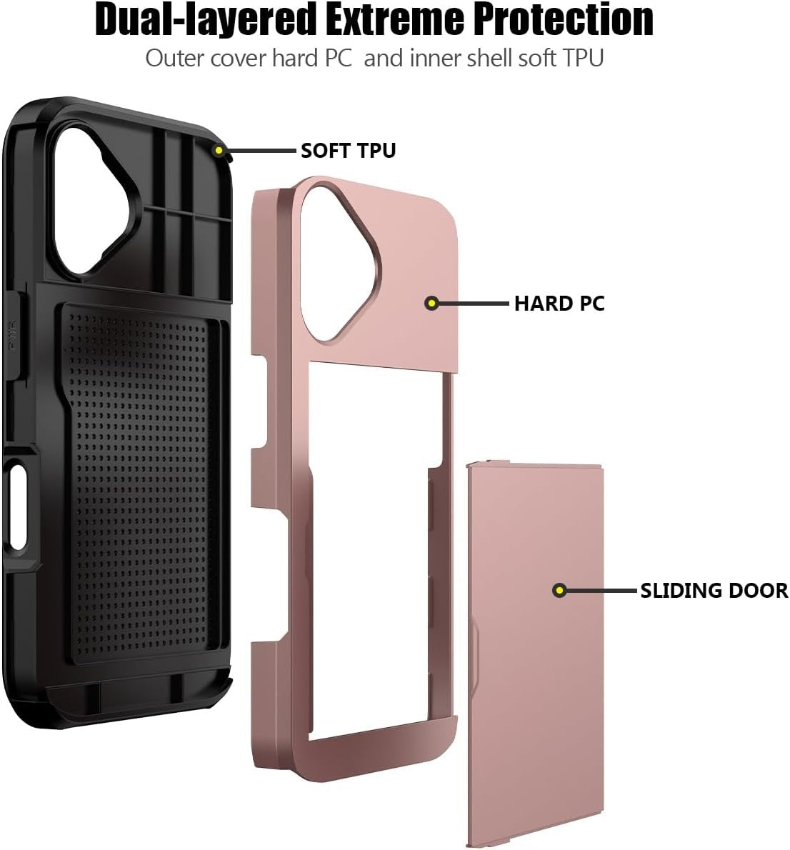 Card Slots Back Holder Case for iPhone 17