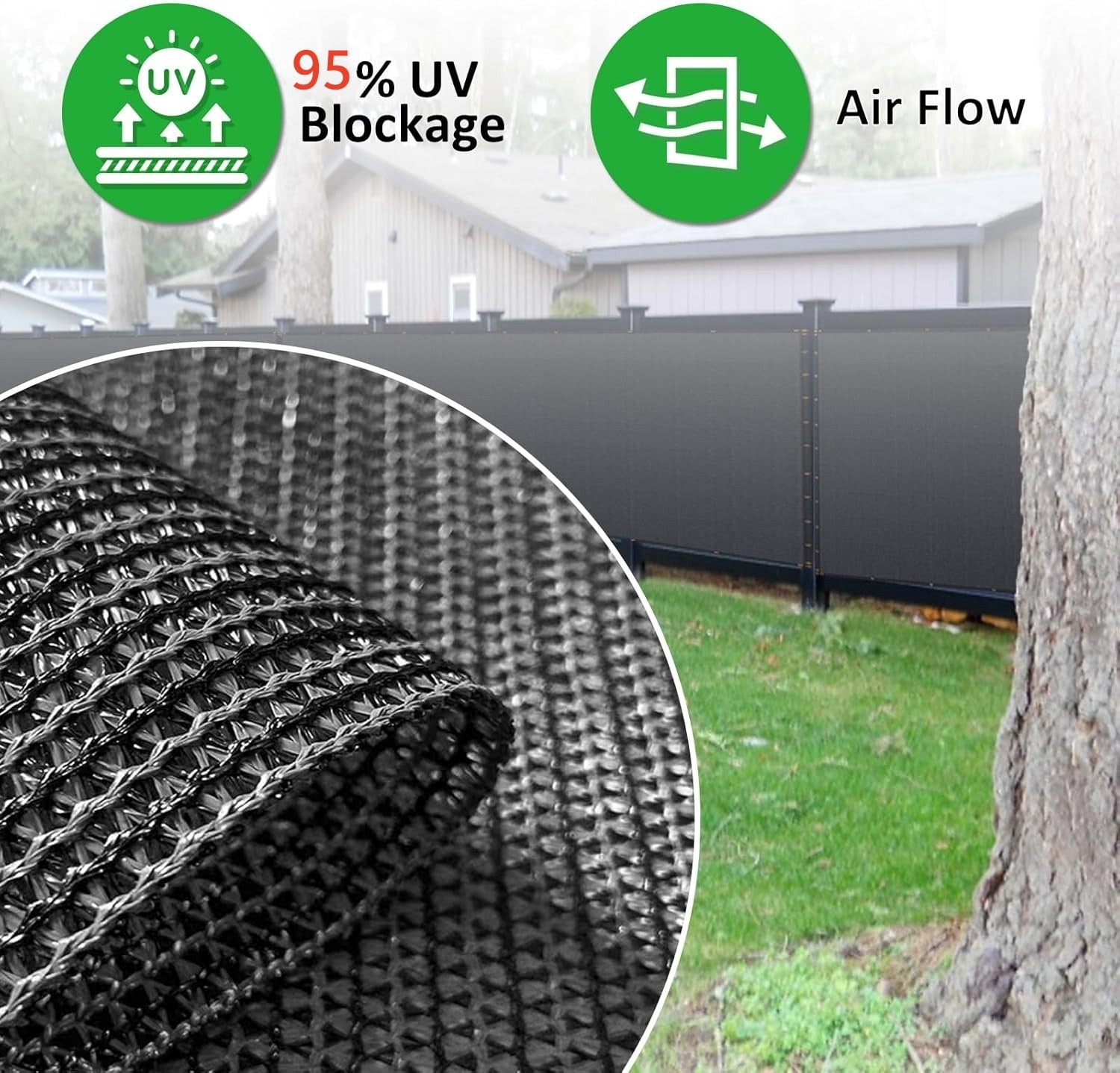 1Mx3M 180GSM Fence Privacy Screen