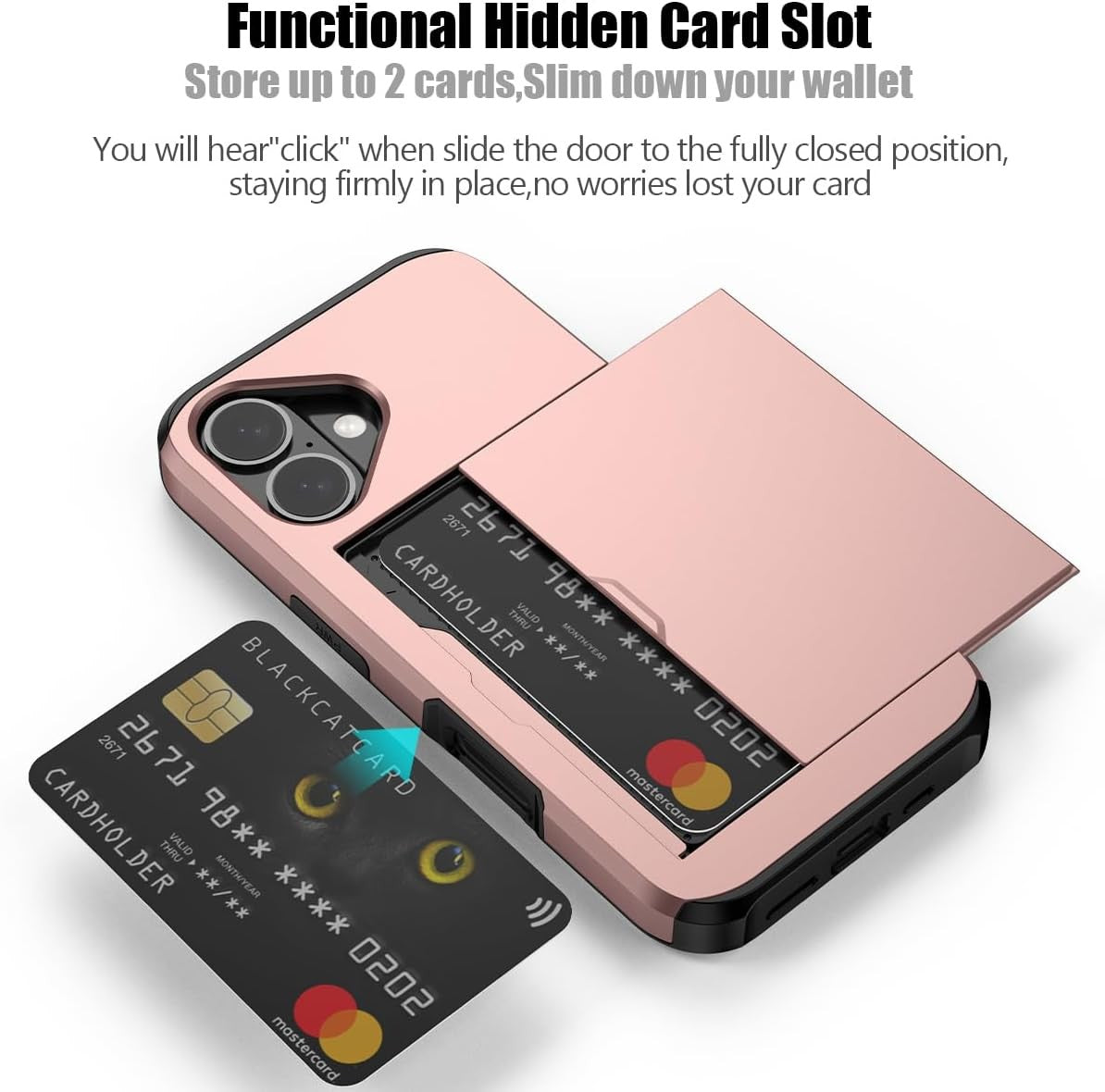 Card Slots Back Holder Case for iPhone 17