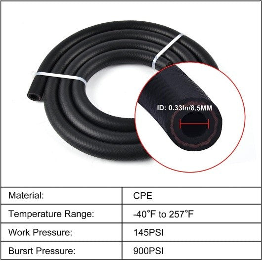 6 Pass Tube and Fin Transmission Cooler Universal 5/16" Oil Cooler Kit