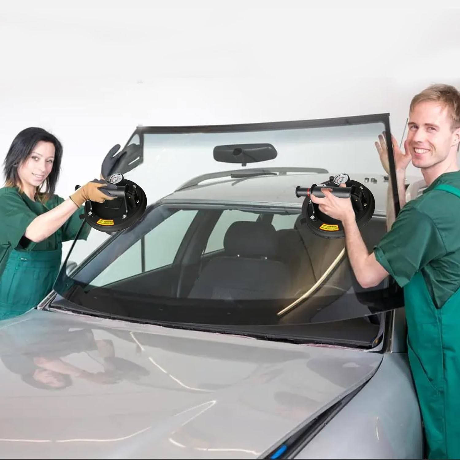 Heavy-Duty Vacuum Suction Cup with Pressure Gauge