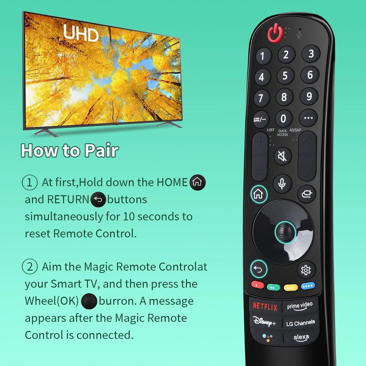 Voice LG Magic Remote Control for 2022 OLED QNED NanoCell Smart TV with Pointer