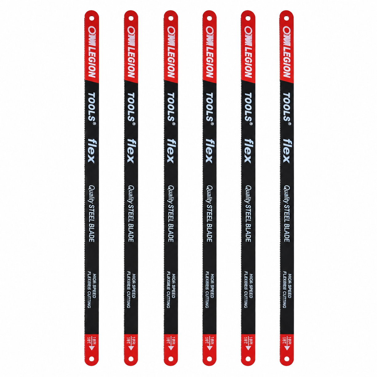 12" 300mm Hacksaw Blades Bi-metal Steel 18TPI Bendable Hand Saw Blades 6pc/pack