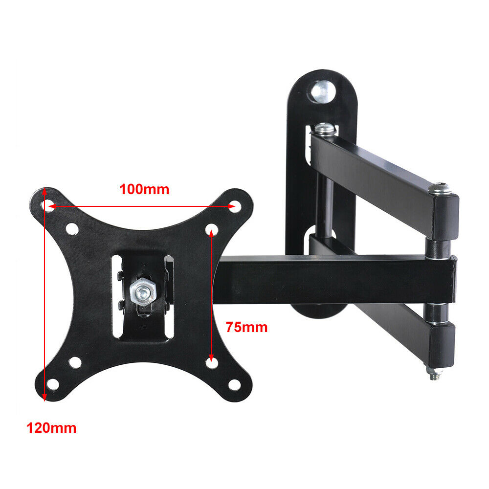 Tilt Swivel TV Wall Mount Bracket LCD LED Monitor 10"-27" TV Holder
