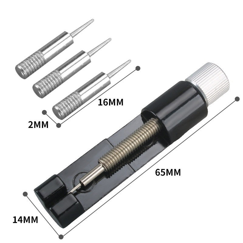 Metal Watch Strap Repair Tool Kit, Threaded Link Remover with Additional Pins