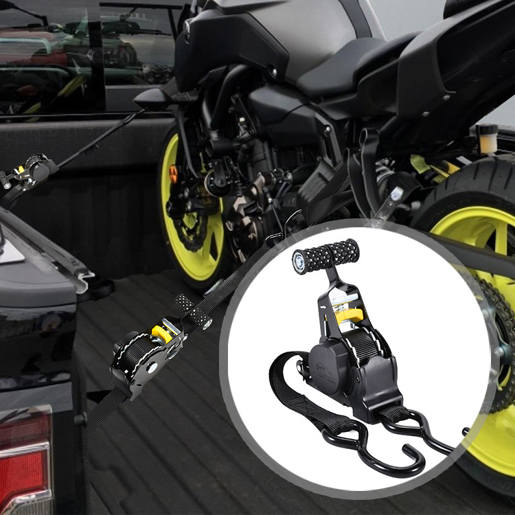 Heavy Duty Ratchet Straps Self Retractable Tie Down Straps with Soft Loops