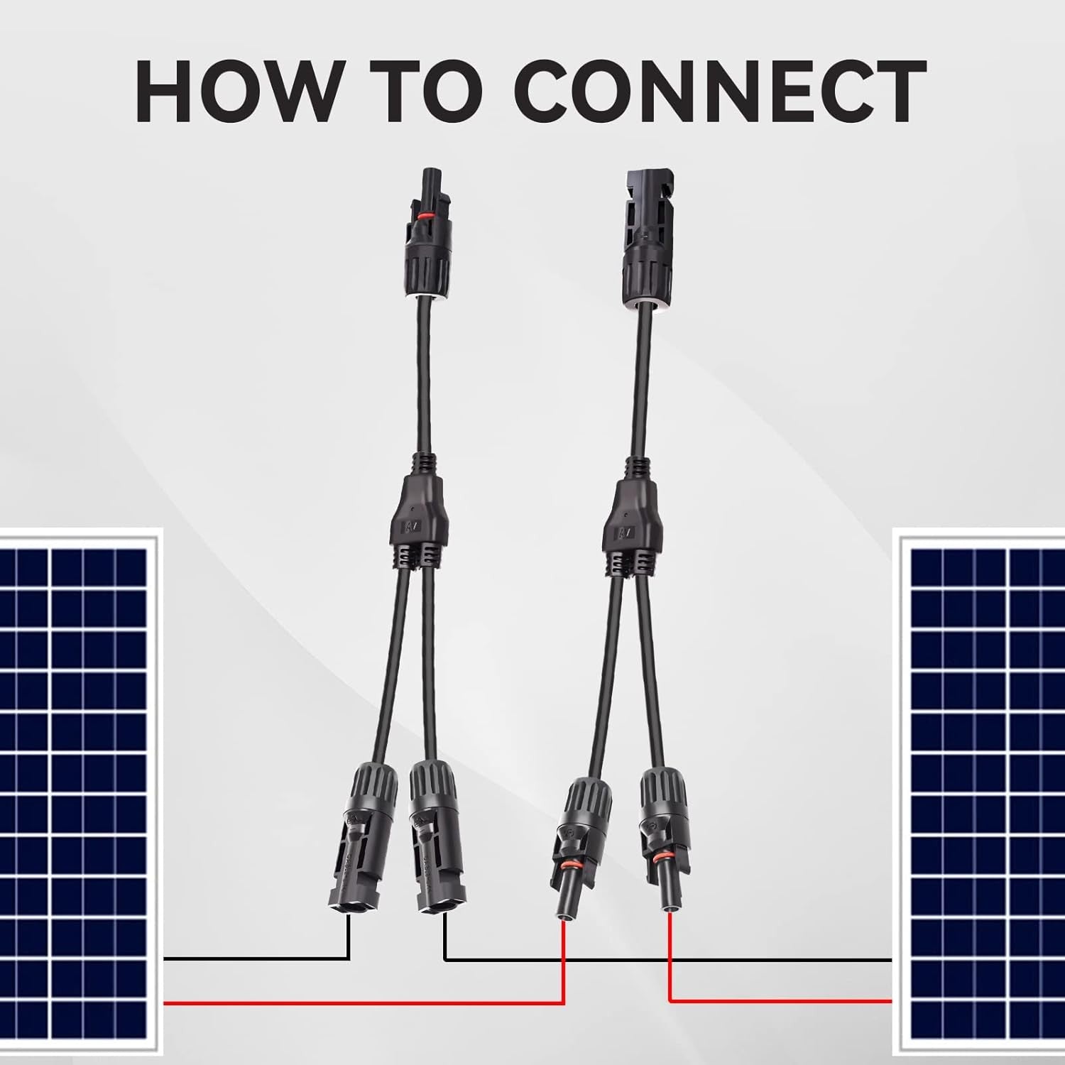 Solar Connectors Y Branch Parallel Adapter 1 Pair