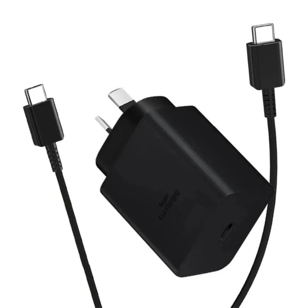 45W Fast USB Type C Charger + 1M Cable for Samsung Type C Android Phone Charging