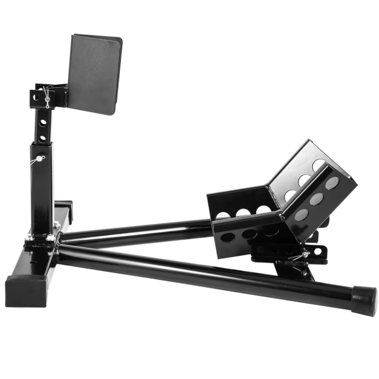 Black Motorcycle Front Wheel Chock Stand Holder For 17''-21'' Wheels