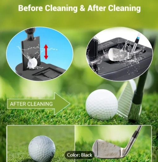 Universal Golf Ball Washer and Club Cleaner Tool