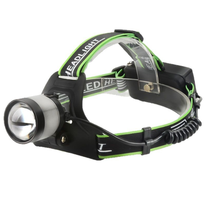 LED Laser Headlamp USB-C Rechargeable Zoomable Focus Floodlight 3 Modes