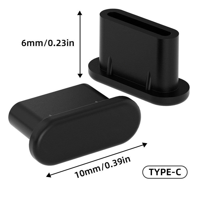 4x Silicone Type-C Dust Plug USB Charging Port Protector Phone Charger Cover Caps