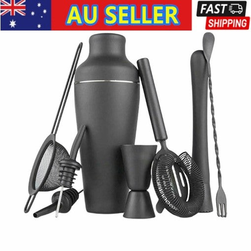 8PCS Stainless Steel Cocktail Shaker Bartender Tools Set Bar