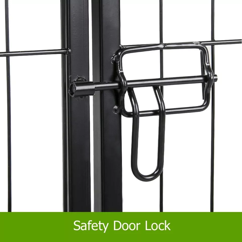 Dog Playpen Pet Cage Enclosure 8 Panel Puppy Fence Metal Play Pen