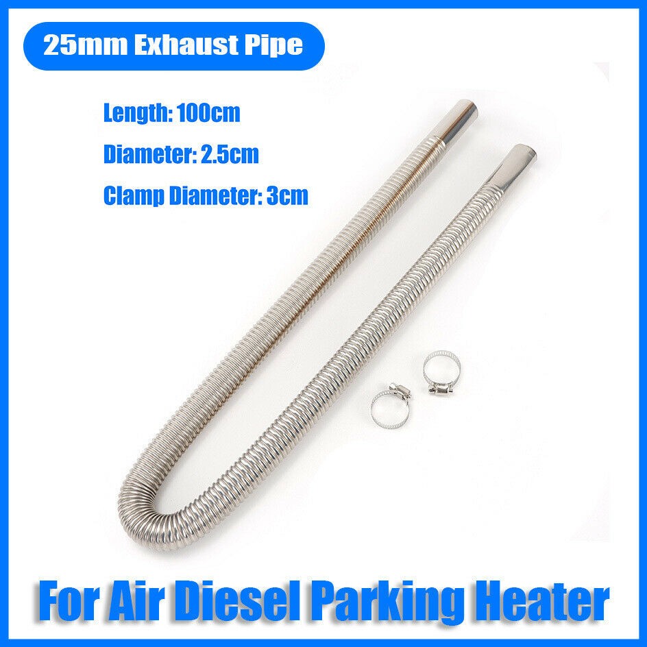 100cm Air Diesel Heater Exhaust Pipe Stainless Tube Gas For Car Truck Parking