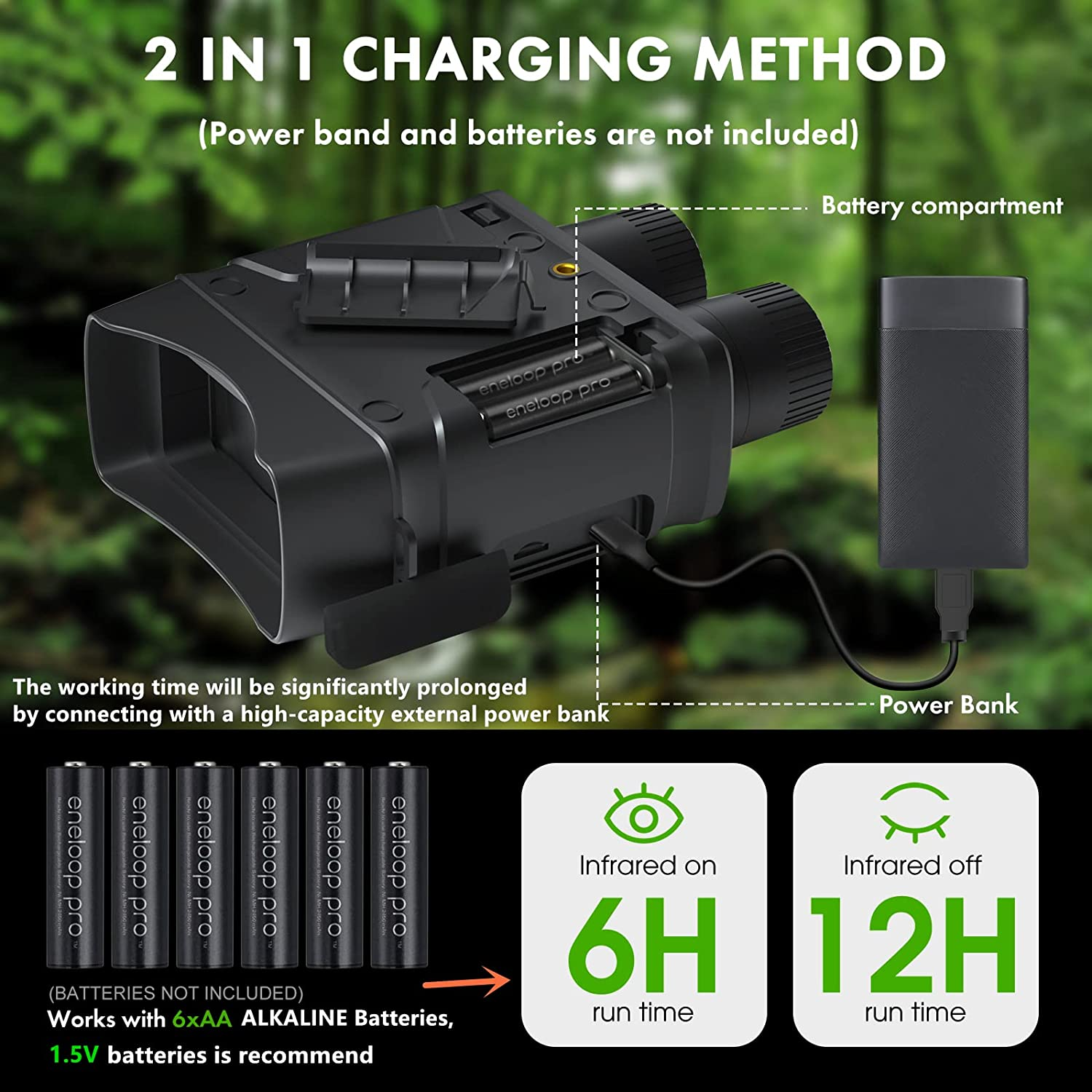 Digital Night Vision Binoculars1080p Full HD Photo & Video Infrared Night Vision