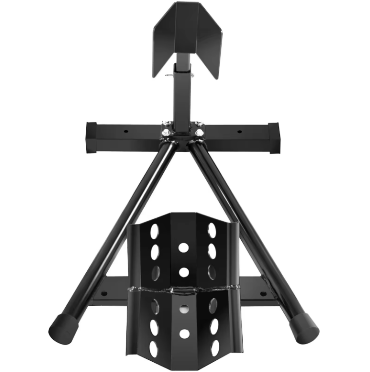 Black Motorcycle Front Wheel Chock Stand Holder For 17''-21'' Wheels