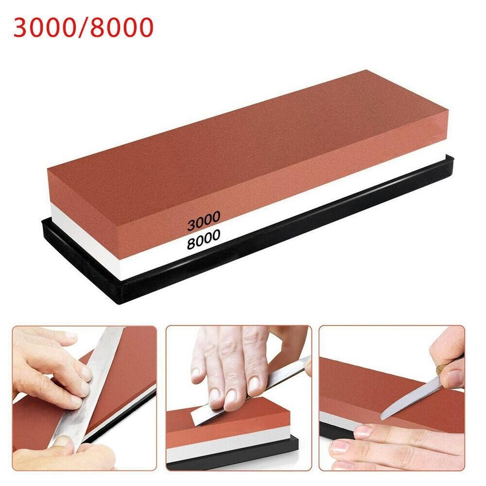 Dual Water Stone 3000/8000 Whetstone Knife Sharpener Sharpening Flattening 2PCS