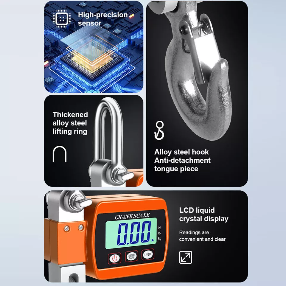 500KG Hanging Scale High Precision Digital Crane Scale Heavy Duty Hook Scale