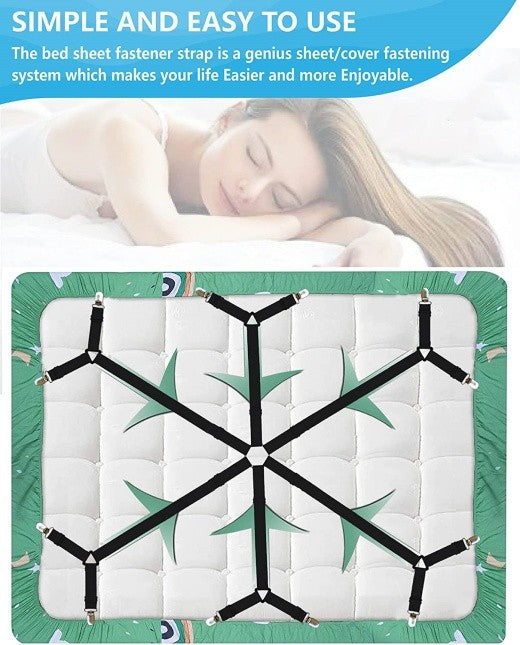 Bed Sheet Holder, Premium Bed Sheet Fasteners and Sheet Clips for Fitted Sheet
