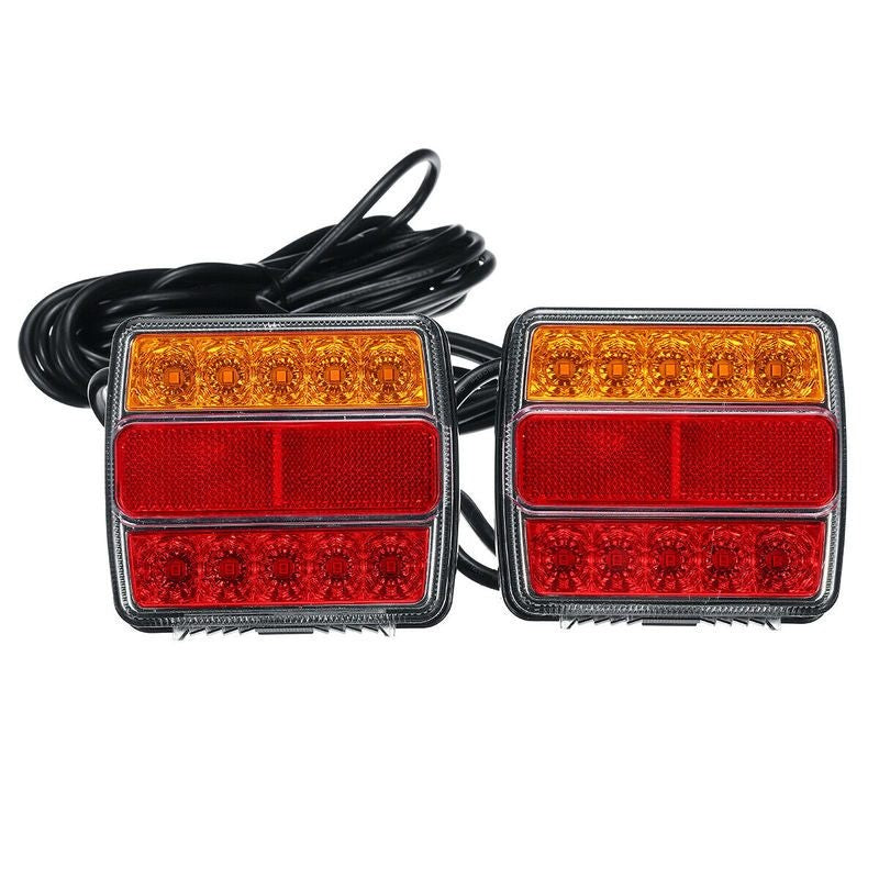 12V 2PCS Magnetic LED Towing Trailer Light Kit with 7 Pin Plug