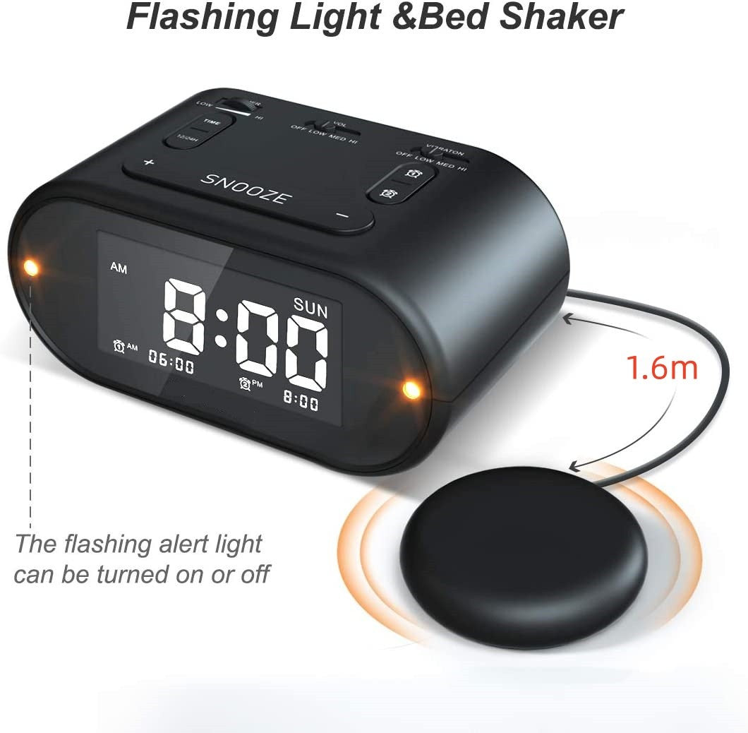 Super Loud Alarm Clock with Bed Shaker