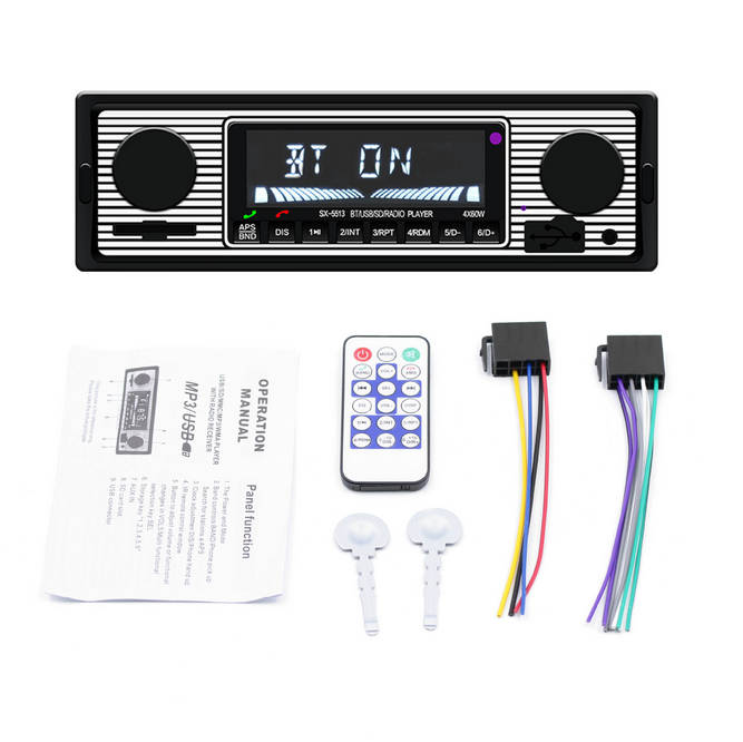 Bluetooth Radio Stereo Audio Head Unit Player Car In-dash MP3/USB/SD/AUX-IN/FM