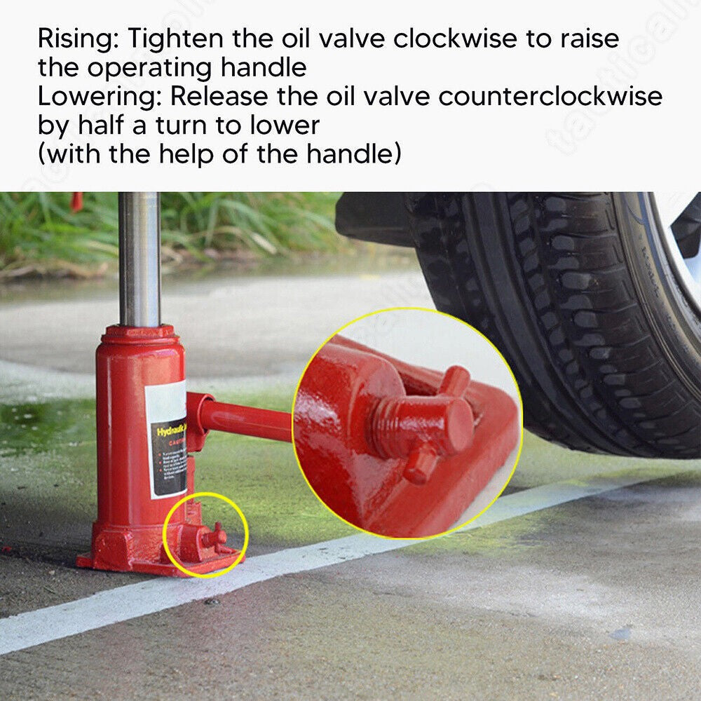 8Ton Hydraulic Bottle Jack Lift Car Lifting Tool Truck Caravan Tractors 4WD