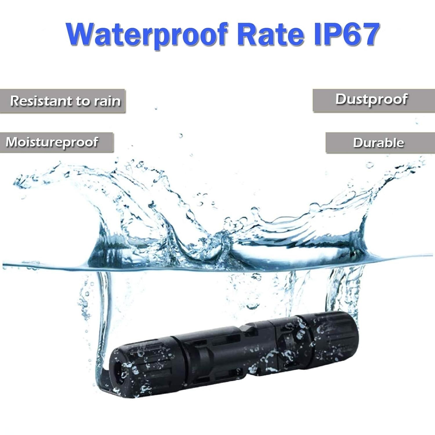 Connectors For IP67 MC4 Solar Panel 30A Line Plug Socket Male & Female