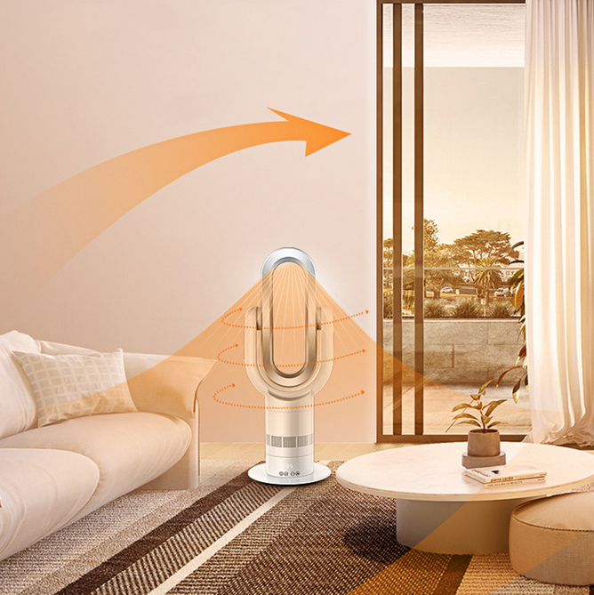 2 in 1 Bladeless Heater Cooler Fan