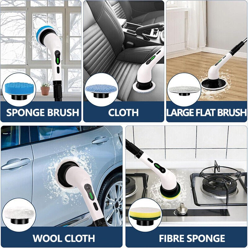Rechargeable Cordless Spin Scrubber Electric Turbo Scrub Cleaning Brush