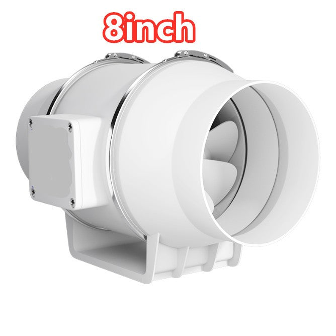 8" Silent Fan Extractor Duct Hydroponic Inline Exhaust Industrial Vent
