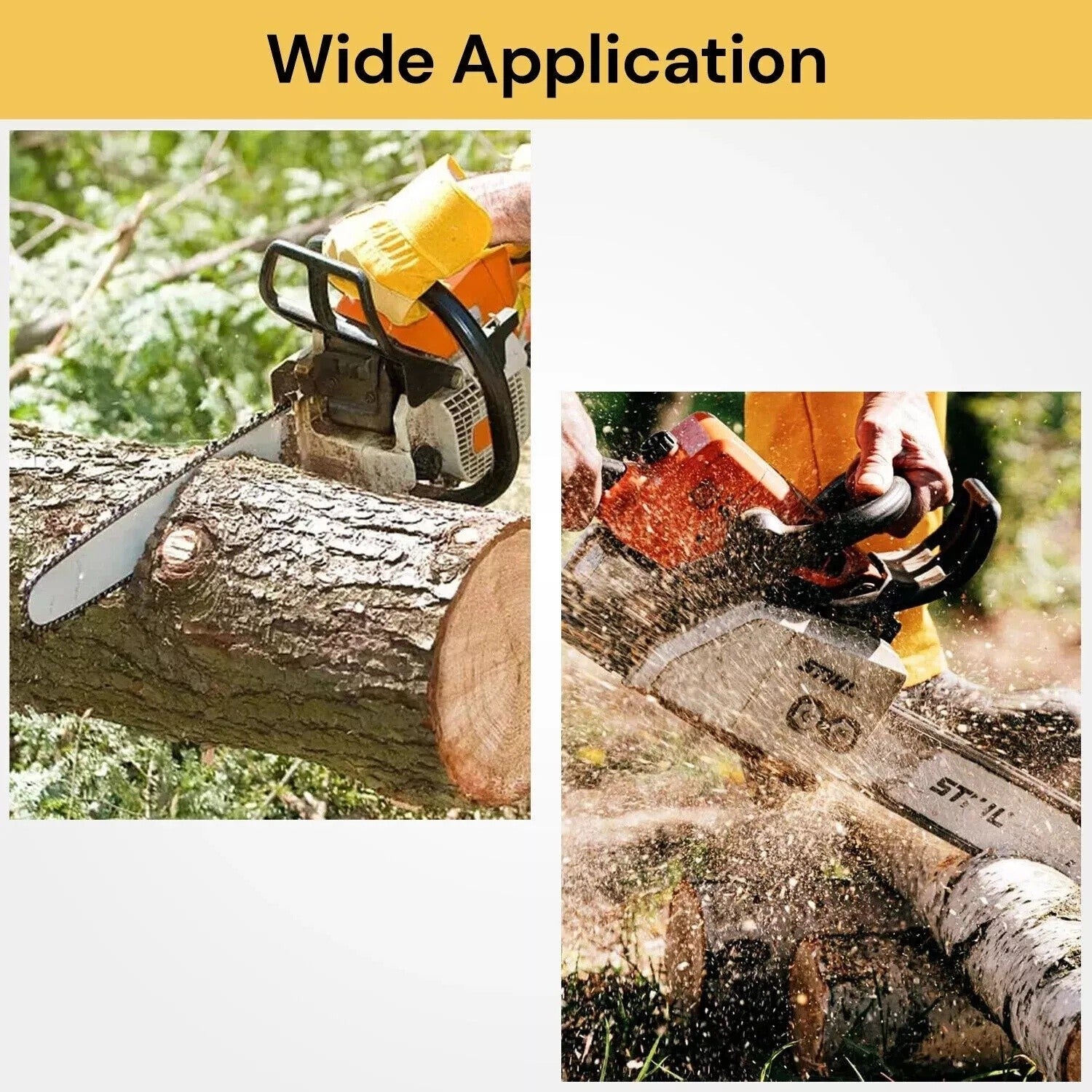 18'' Chainsaw Chain Blade Saw Replace Semi Chisel