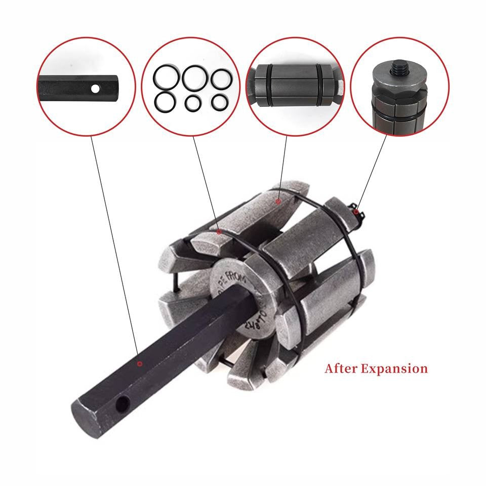 3pcs Muffler Exhaust Expander Tail Pipe Set Pipe Dent Remover Tool Kit