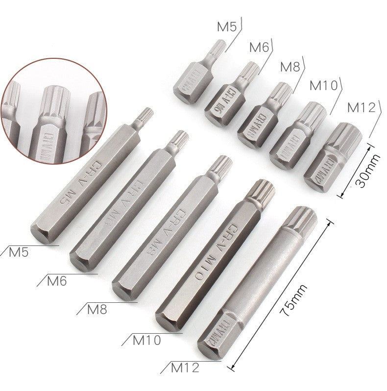 40Pcs Allen Torx Hex Key Star Spline Bit Set Blow Molded Case 3/8" & 1/2"