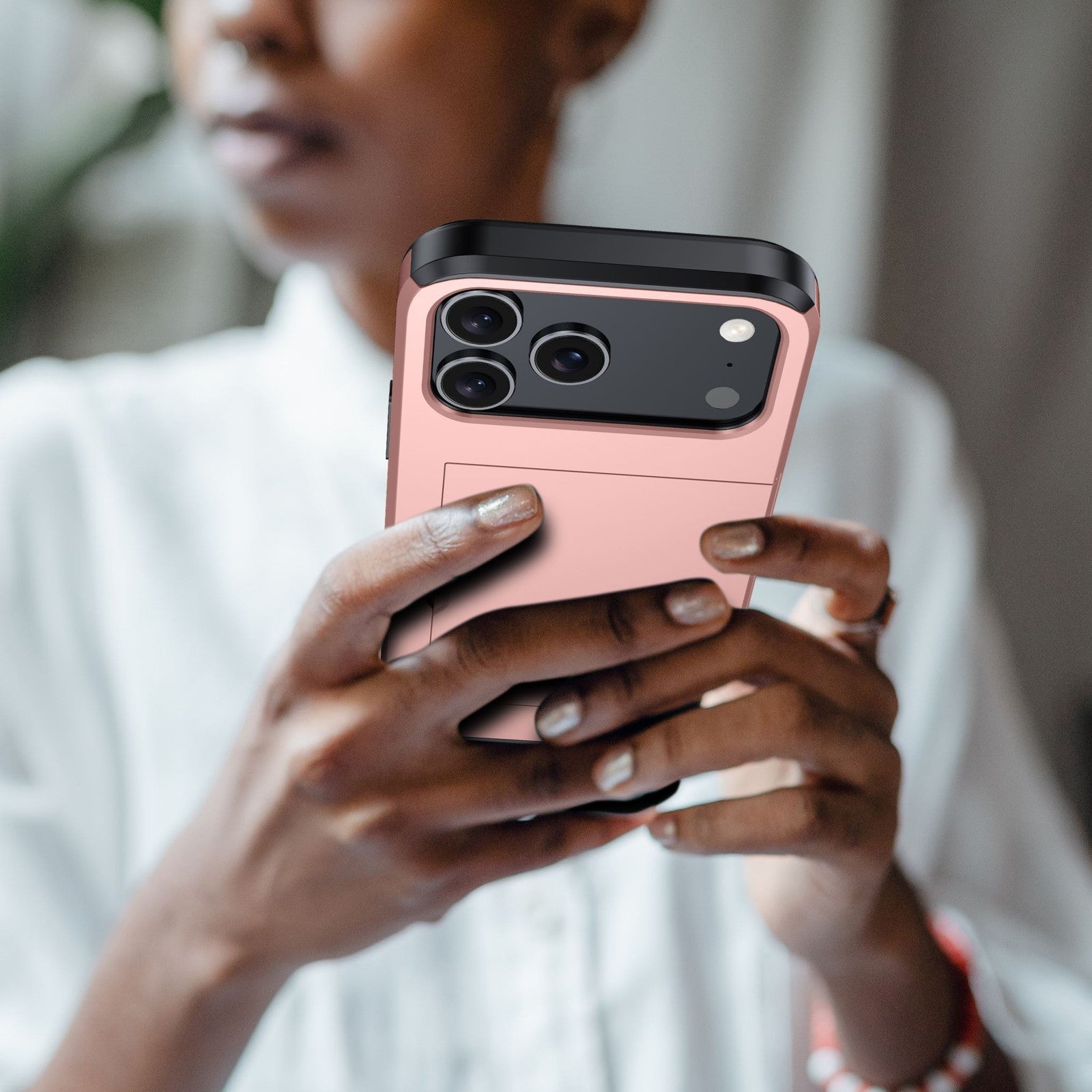 Card Case for iPhone 17 Pro - Rose Gold