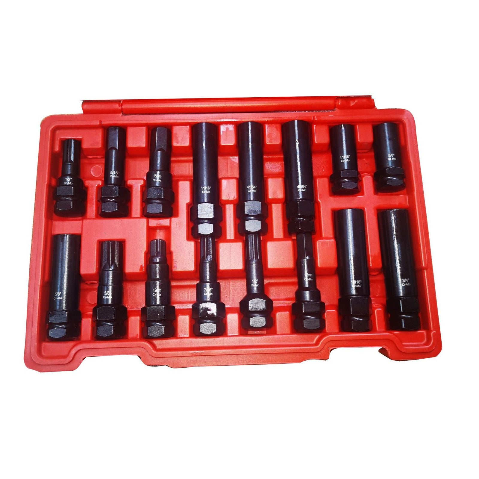 16 Piece Wheel Lock Key Removal Kit Tools Car Tire Anti-theft Nut Sockets