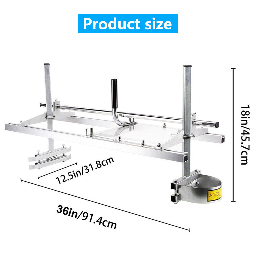 Chainsaw Mill for Cutting Woodwork and Carpentry Suitable for 12"-36" Bar Saws