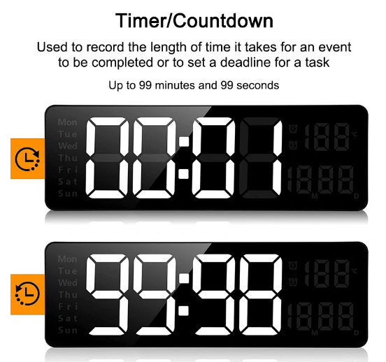 16" Large Digital Wall Clock