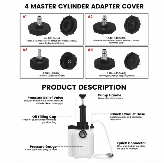 3L Manual Pressure Brake Clutch Bleeding System