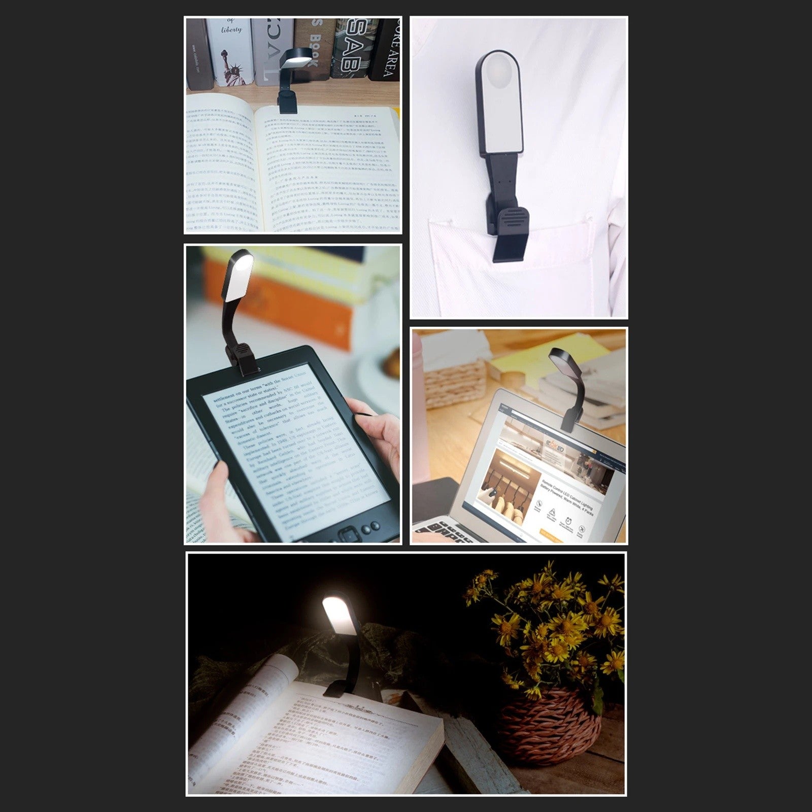 Clip On LED Book Reading Light