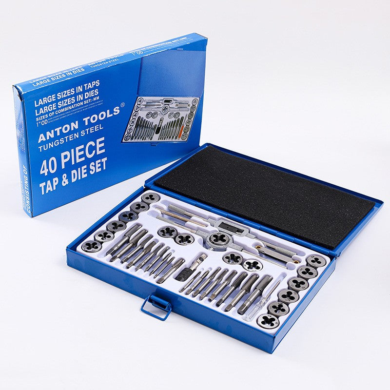 40pcs Screw Screwdriver Thread Tap and Die Set Kit Metric Screw Thread