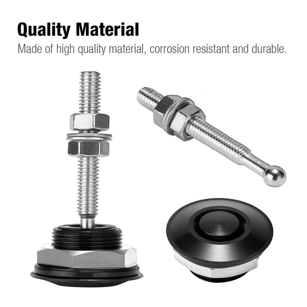 6X Push Button Quick Release Hood Bonnet Pins Lock Clip Car Bumper Latch Kit