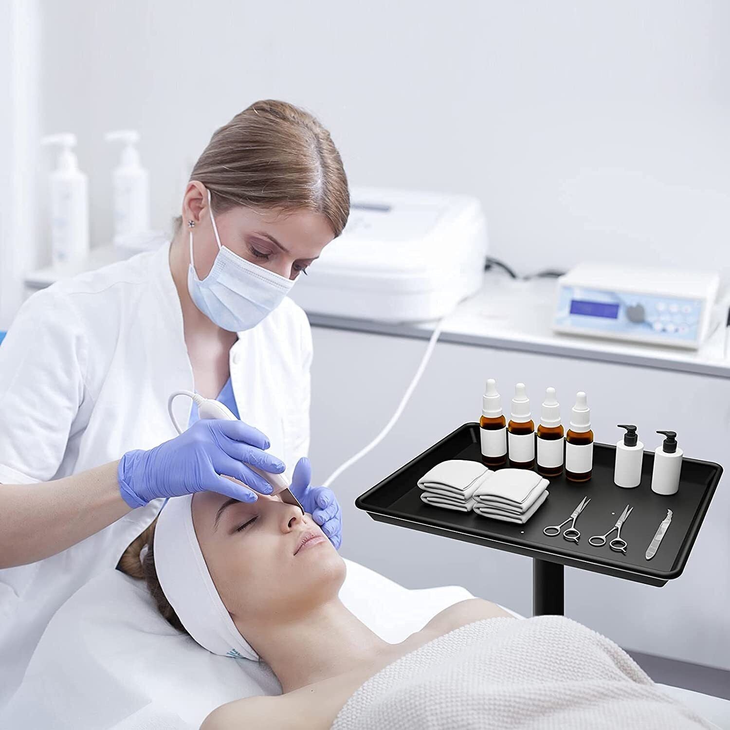 Hair Salon Trolley Hair Extension Rolling Stand Aluminum