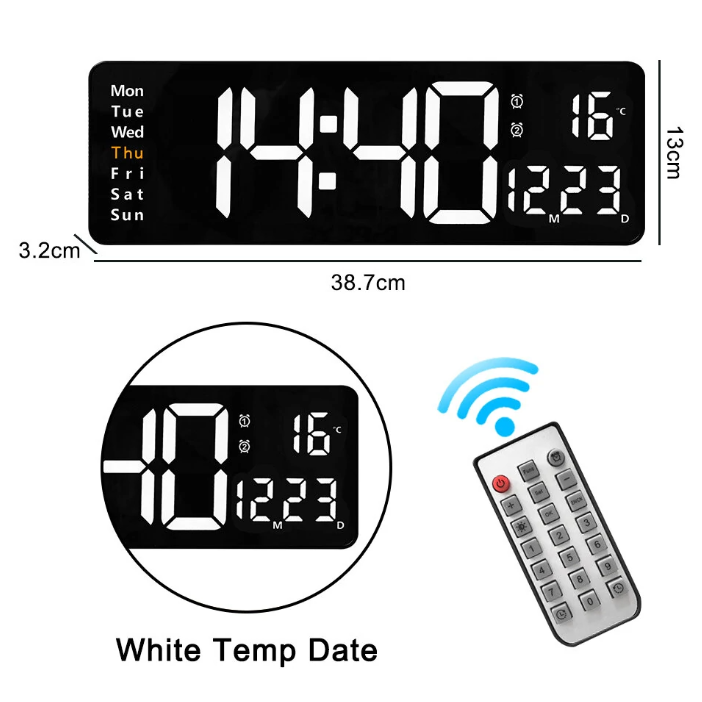 16" Large Digital Wall Clock