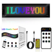 Programmable Led Sign, 102x348MM Pre-made Animations & Text Led Car Sign
